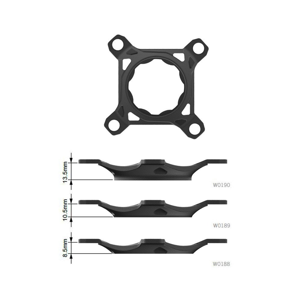 Spider TQ 1x BCD 104 mm - black,  chainline 52 mm, W0188