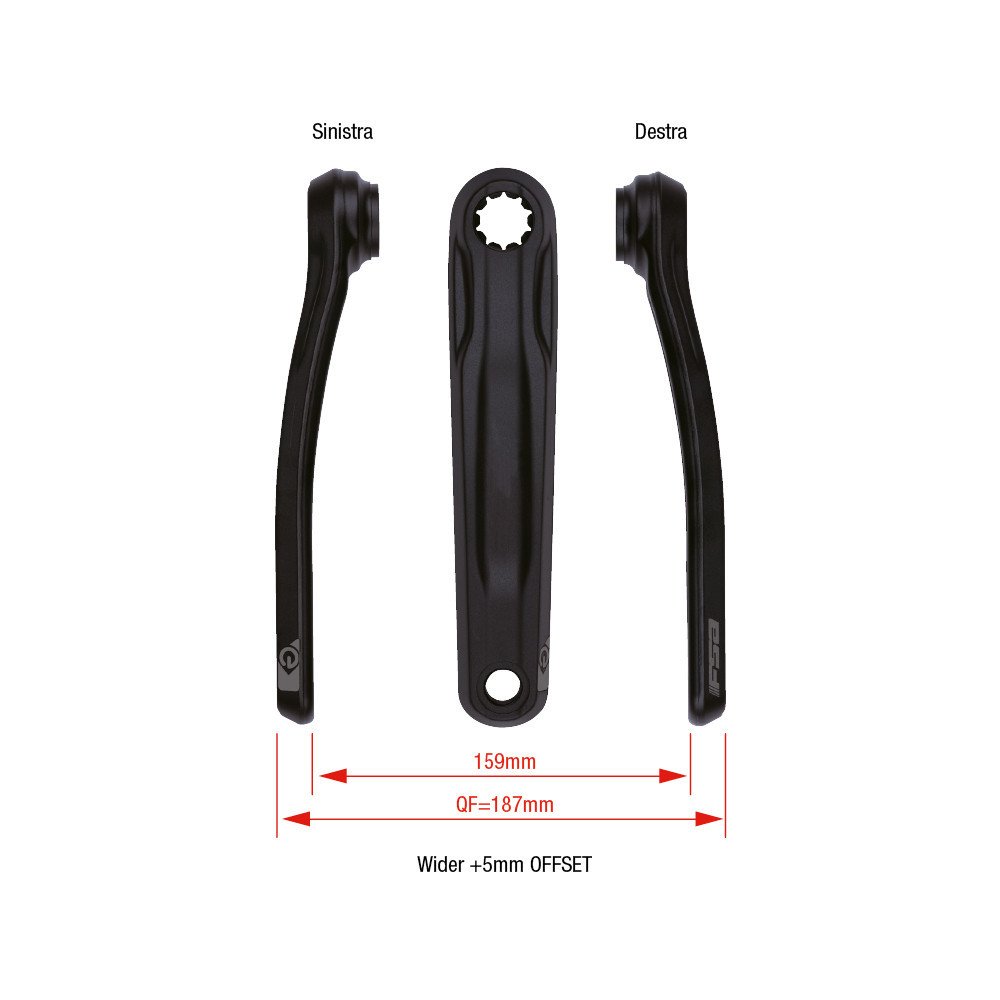 E-Bike crank arms CK-761/IS /GEN2 - 175 mm, black