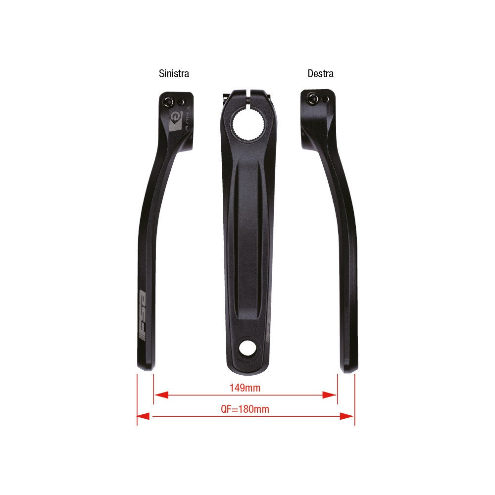 E-Bike crank arms CK-751 SHIMANO - 165 mm, black