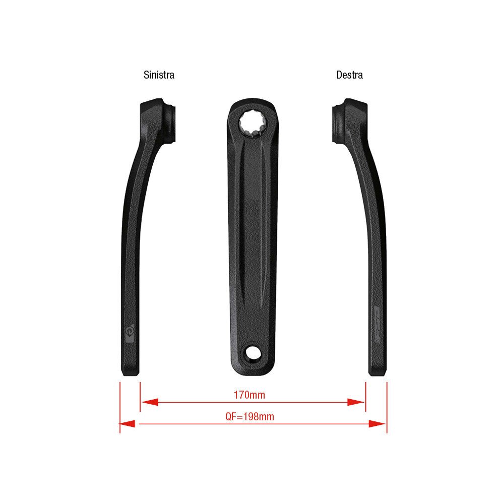 E-Bike crank arms CK-320/GEN3 (MINI ISIS) - 155 mm, black