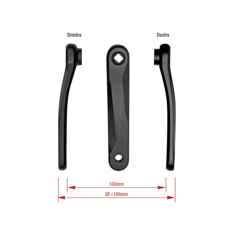 E-Bike crank arms CK-746-2/JIS - 165 mm, black