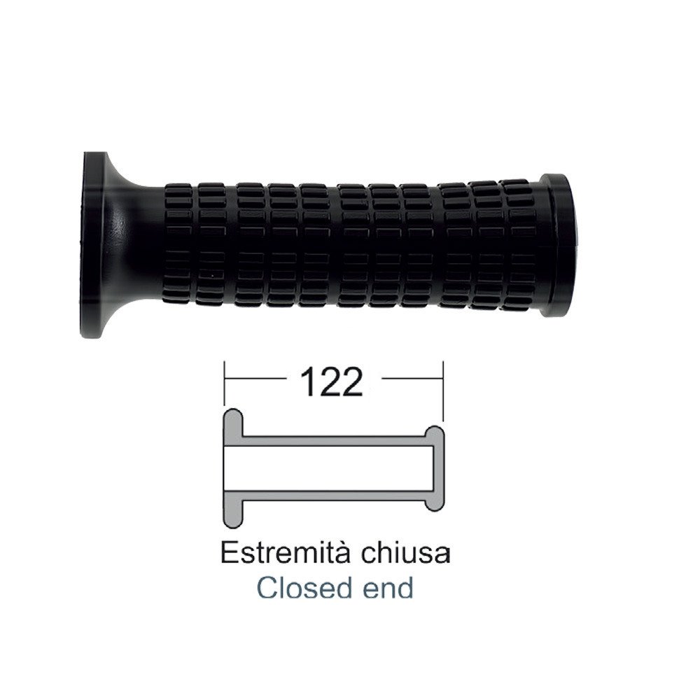 DOMINO Black grips Piaggio Ciao/Si 50cc