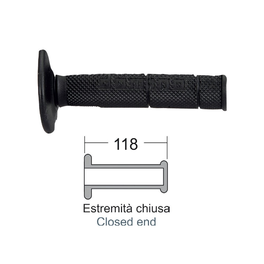 DOMINO Black grips cross/enduro