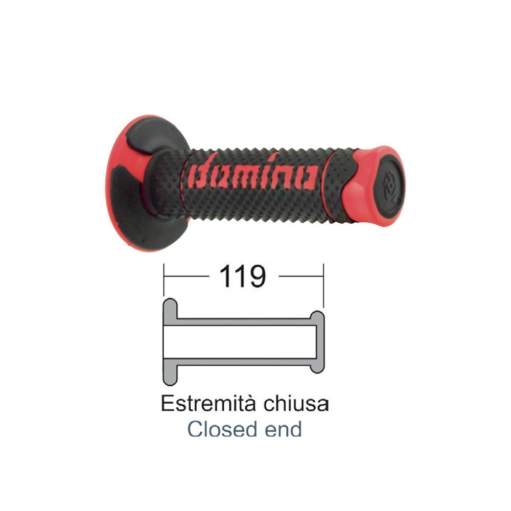 DOMINO Black/Red dsh grips