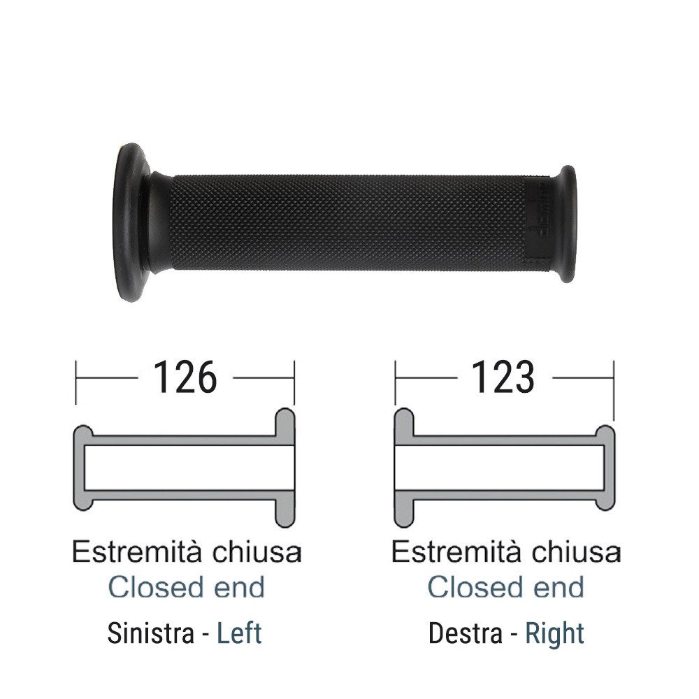 DOMINO Black enduro grips