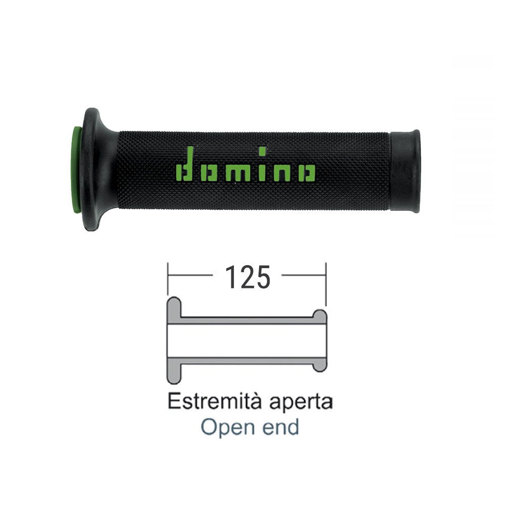 DOMINO Black/green road grips