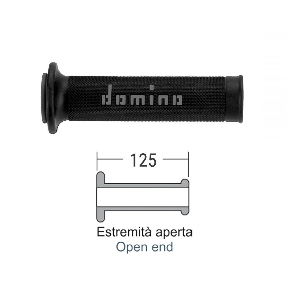 DOMINO Black/grey road grips