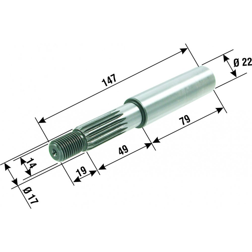 Rear wheel shaft scooter 50cc