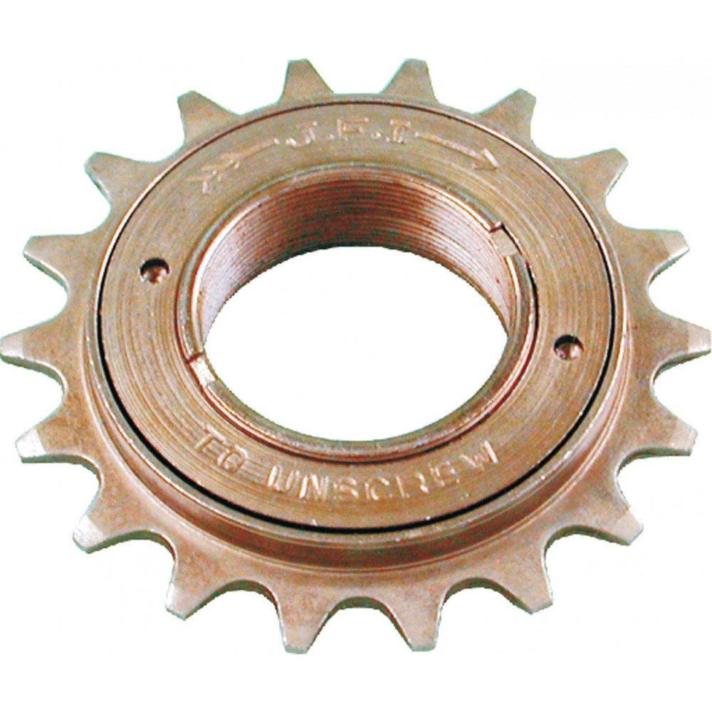 Freewheel threaded COMPLETE ROUND BALL 1/2 X 1/8 1S - 16 teeth, bronze