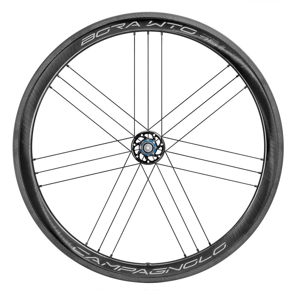 Coppia ruote BORA WTO 45 Carbon c19 tubeless ready 2-Way Fit pattino 28/700C - SH11/HG, grafica bianca