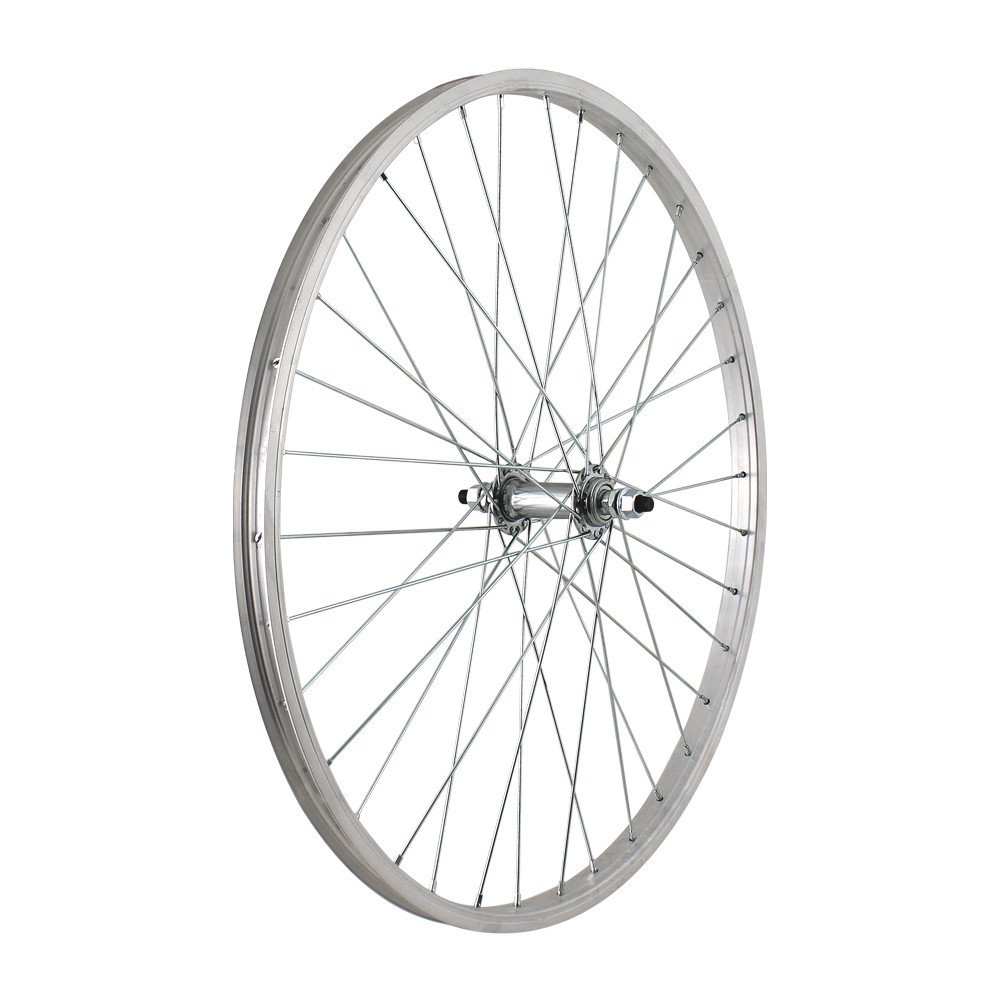 Front wheel MTB / TOURING 24x1,75 - Axle 3/8, cup and cone, steel hub, aluminium rim