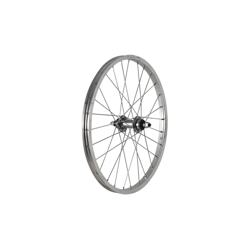 Ruota posteriore a filetto MTB / TOURING 20x1,75 - Perno 3/8, sfere, mozzo acciaio 1v, cerchio alluminio