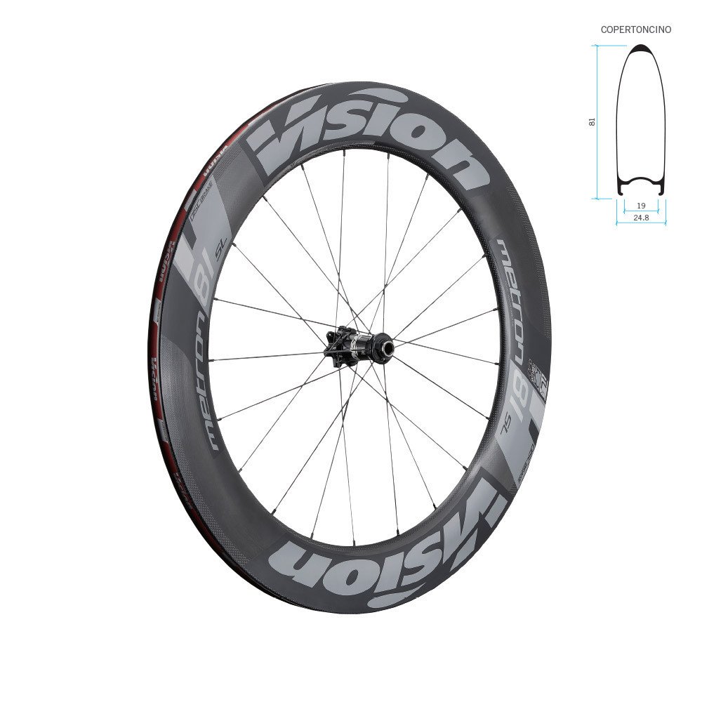 Coppia ruote METRON 81 SL Carbon c19 tubeless ready Disc 28/700C A9 - SH11/HG, 6 fori 