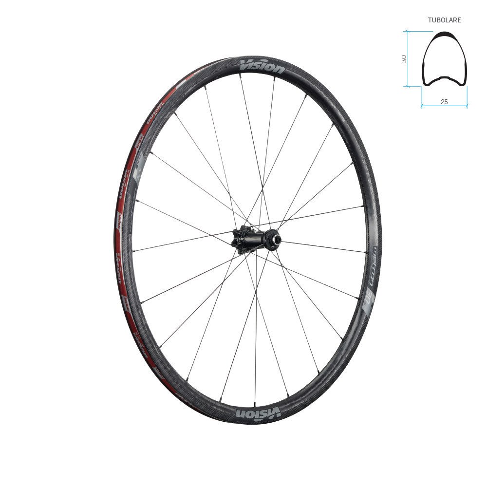 Coppia ruote METRON 30 SL Carbon c23.5 tubolare Disc 28/700C A9 - SH11/HG, Center Lock