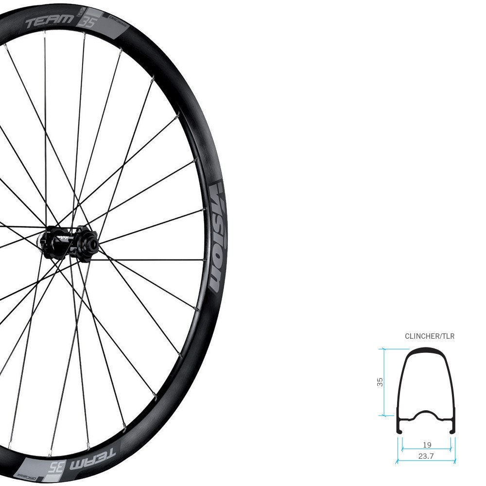 Coppia ruote TEAM 35 c19 tubeless ready Disc 28/700C B2 - SH11/HG, Center Lock