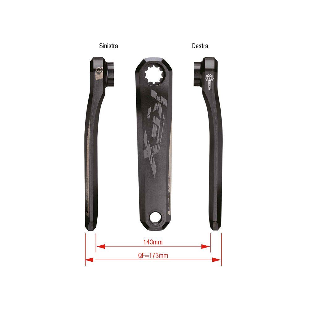 E-Bike crank arms KFX CK-9011/IS - 175 mm, black