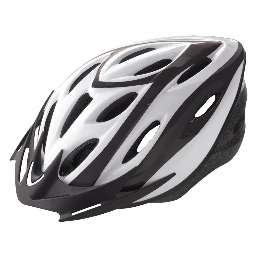 Casco RIDER - L (58-61 cm), bianco nero