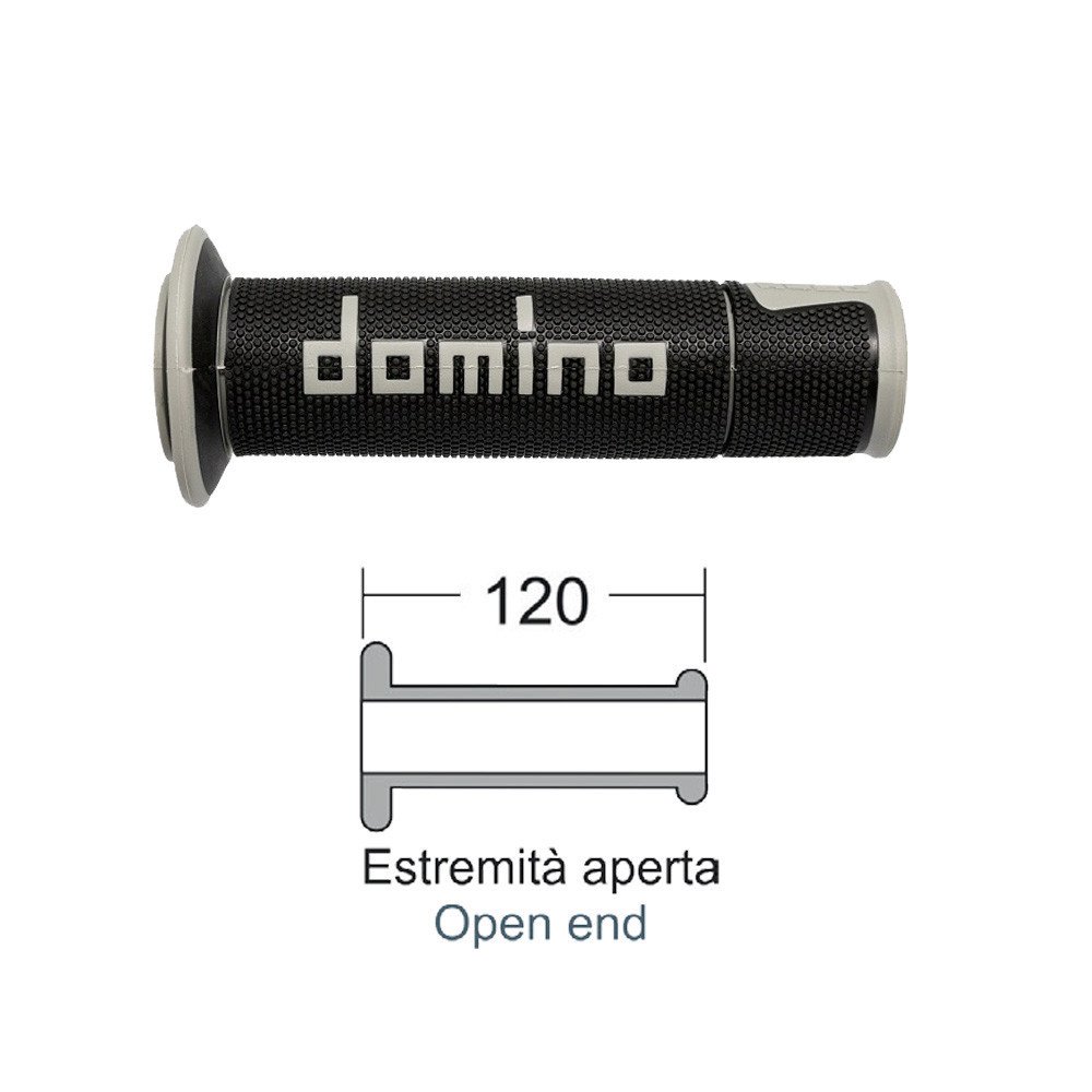 Manopole DOMINO Road-Racing nero/grigio