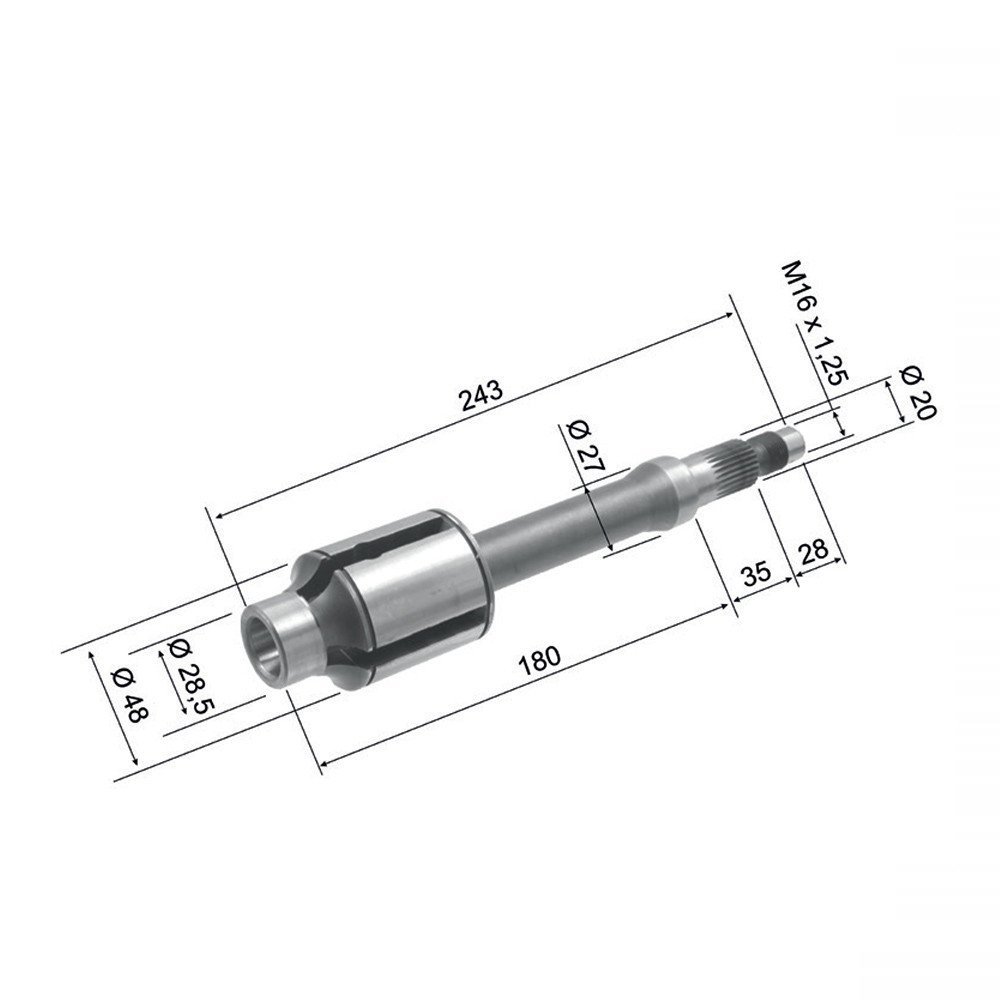 Albero secondario RMS Classic Piaggio Vespa Px/Cosa 125-150-200cc 235908