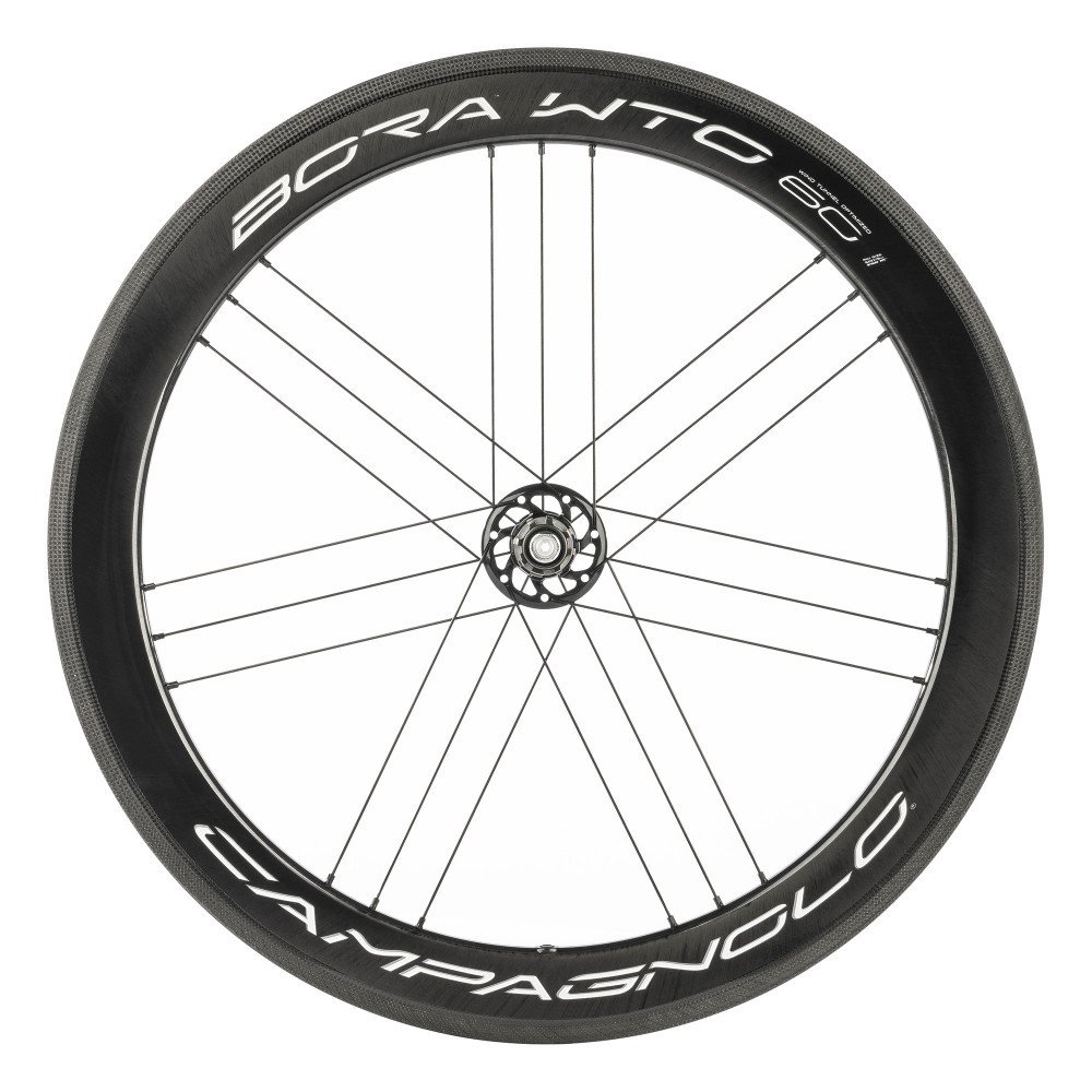 Coppia ruote BORA WTO 60 Carbon c19 tubeless ready 2-Way Fit pattino 28/700C - Campagnolo 12v, grafica bianca