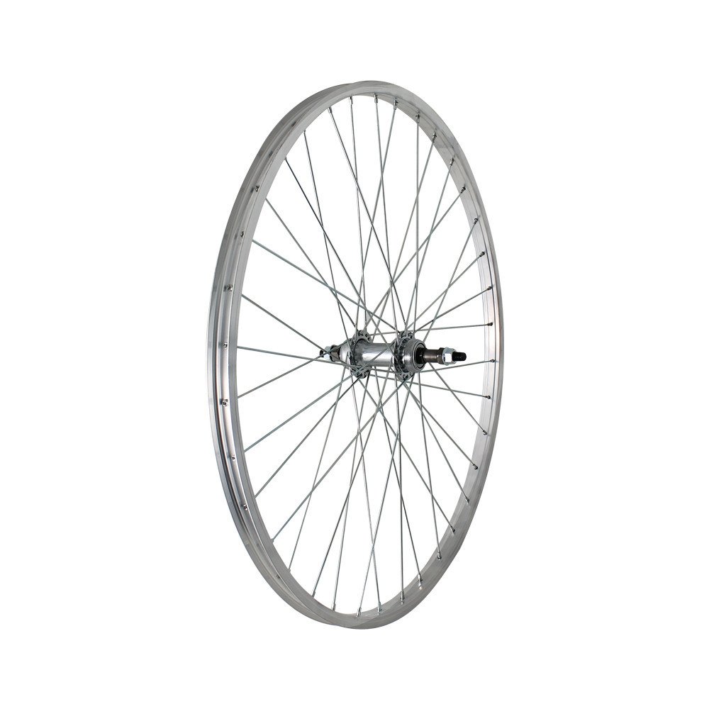 Ruota posteriore a filetto MTB / TOURING 26x1,75 - Perno 3/8, sfere, mozzo acciaio 6/7s, cerchio alluminio