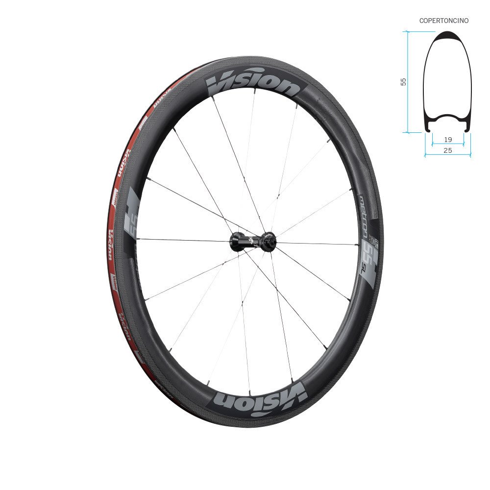 Coppia ruote METRON 55 SL Carbon c19 tubeless ready pattino 28/700C A9 - SH11/HG