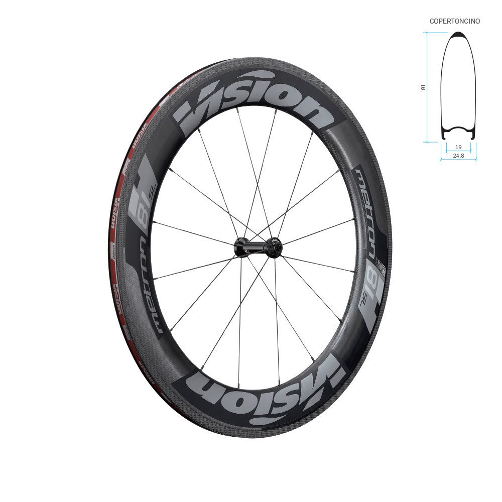 Coppia ruote METRON 81 SL Carbon c19 tubeless ready pattino 28/700C - SH11/HG