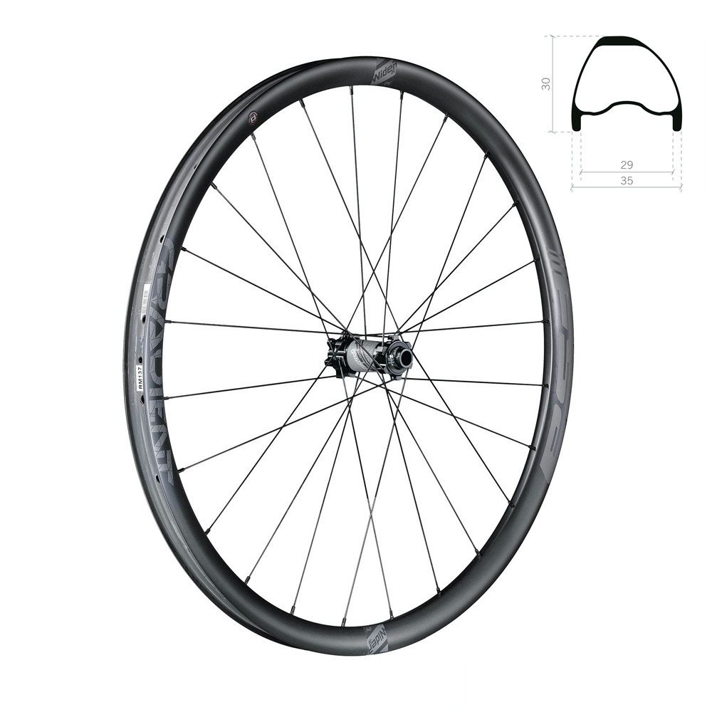 Coppia ruote GRADIENT Carbon i29 tubeless ready Disc 29 Boost A9 - Sram XD, 6 fori