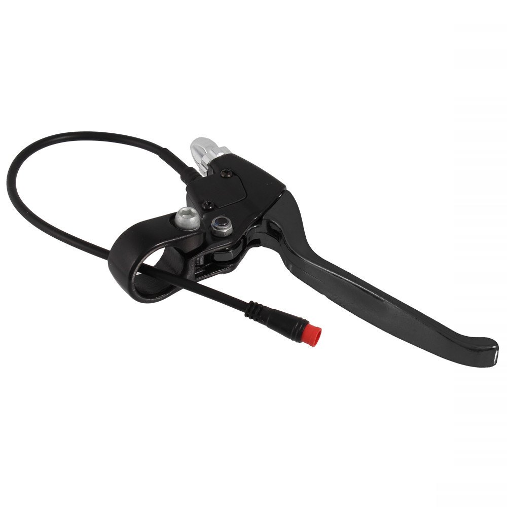 Brake levers (pair) with switch connection ON-OFF, for ebike - Black