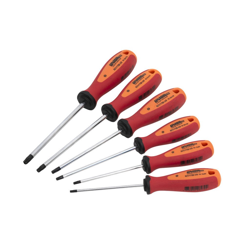 Set cacciaviti Torx con profilo di sicurezza con foro 621/1TBICB6-US - T10-T30