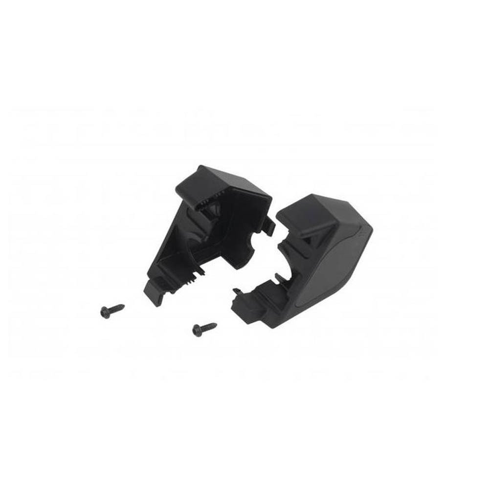 Kit supporto batteria nero. Staffe di supporto e 2 viti a filetto scanalato 3,5x12 incluse.