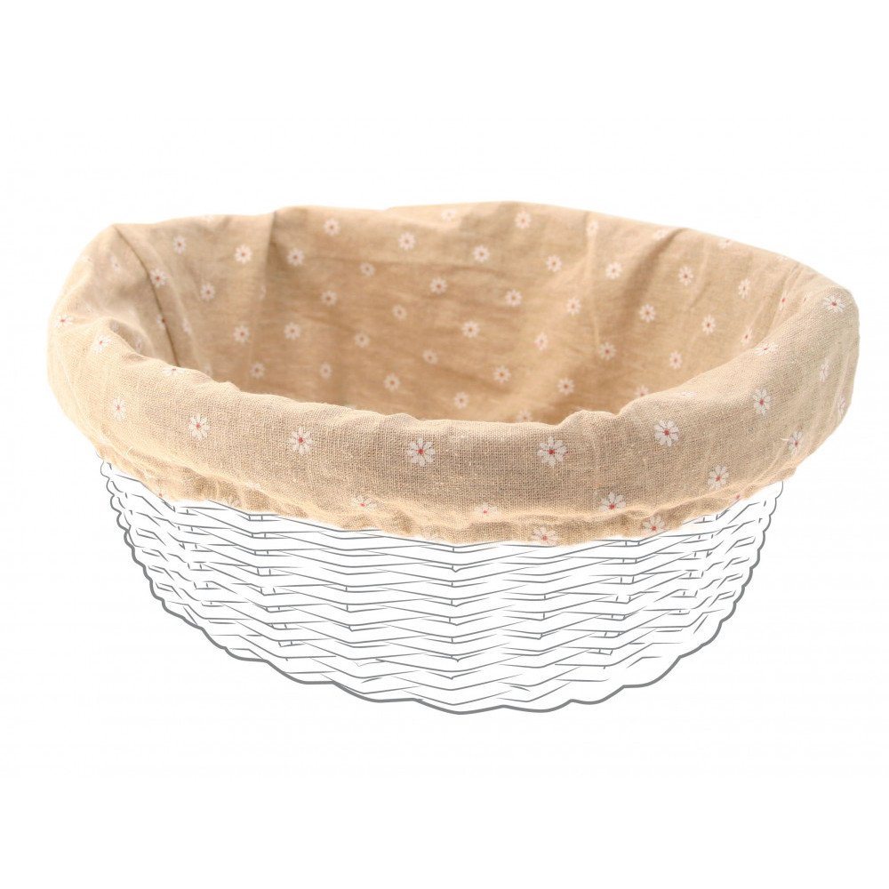 BASKET COVER FANTASY - oval, cream