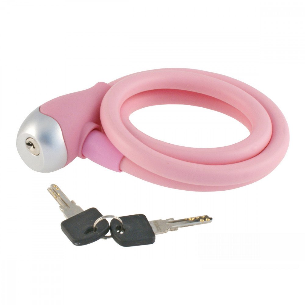 Lucchetto cavo spirale SILICON Ø 12 - rosa