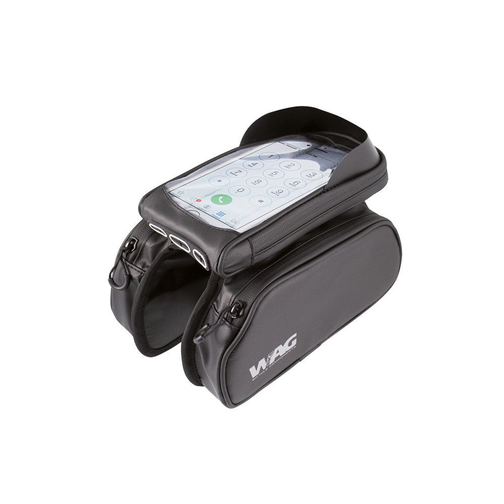 Top tube smartphone holder bag TOP TUBE DOUBLE - black