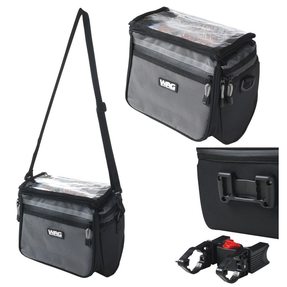 Handlebar bag MAP HOLDER WITH RIGID SUPPORT - black