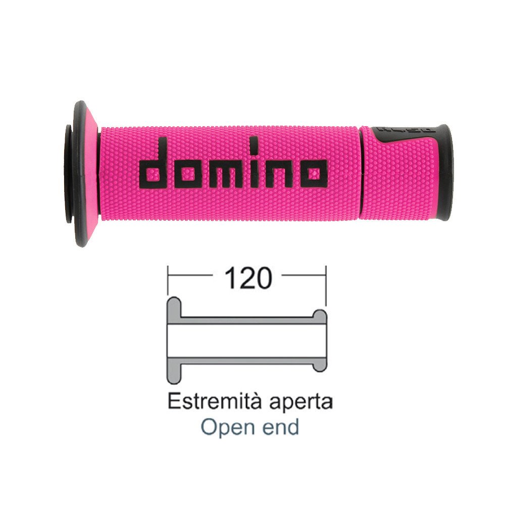 Manopole DOMINO Road-Racing fucsia/nero