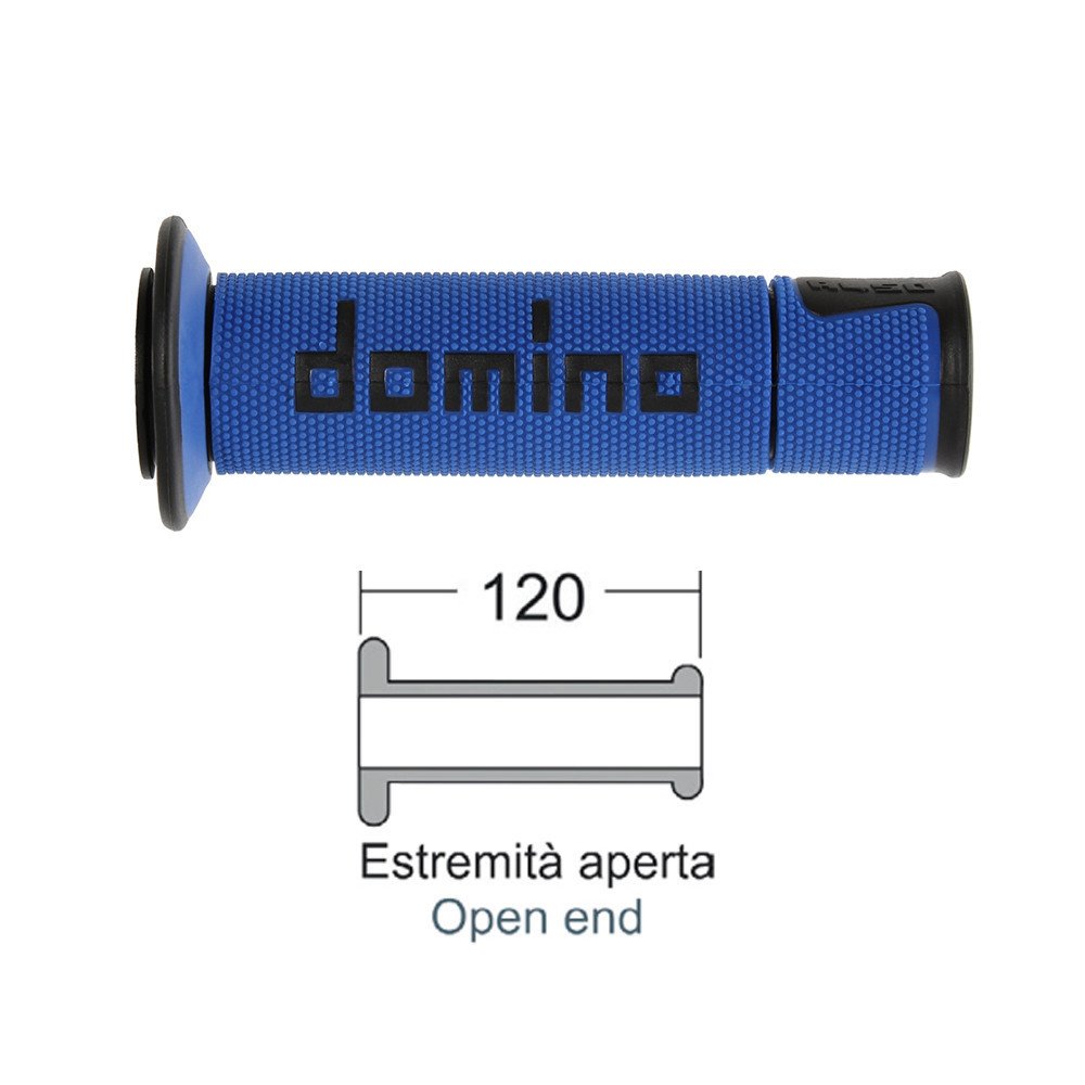 Manopole DOMINO Road-Racing blu/nero