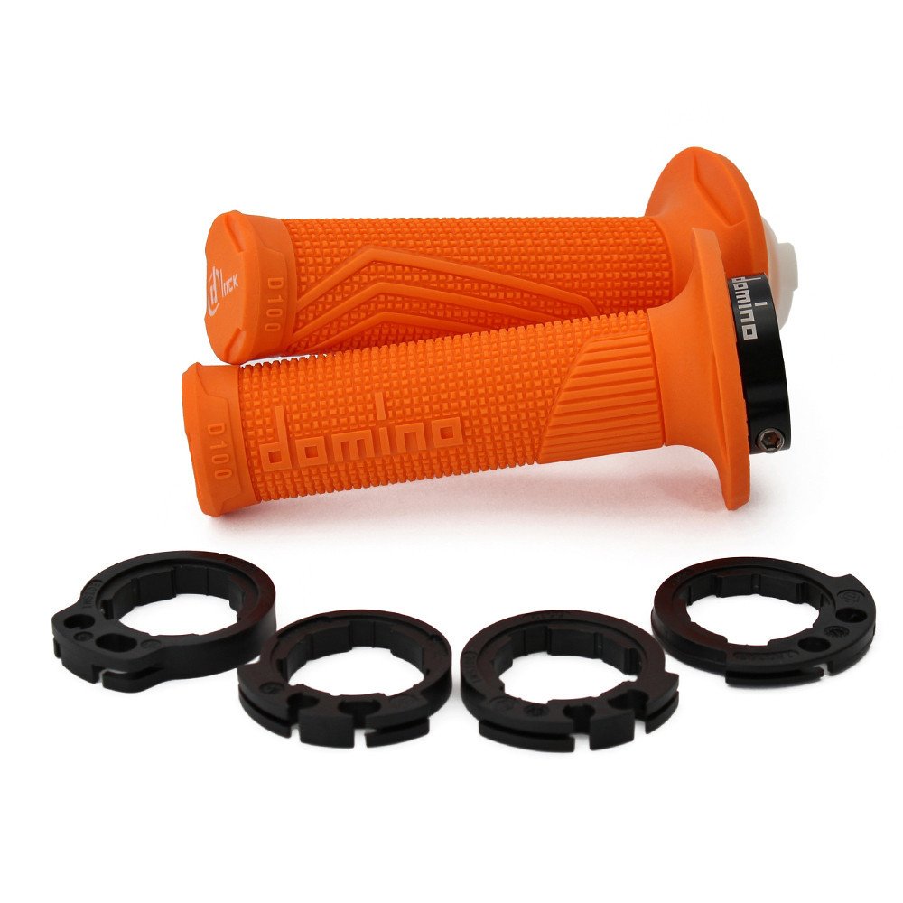 Manopole DOMINO D-lock arancio con ghiere D10046C4500A9-0 - Arancio