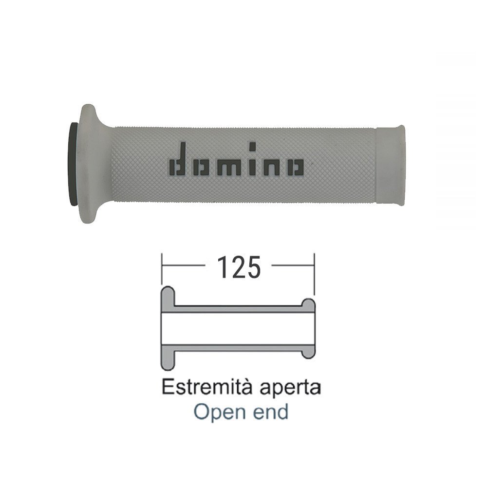 Manopole DOMINO stradali grigio/nero