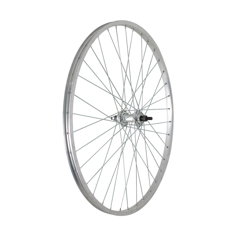 Ruota posteriore a filetto TOURING OLANDA 26x3/8 - Perno 3/8, sfere, mozzo alluminio 1v, cerchio alluminio