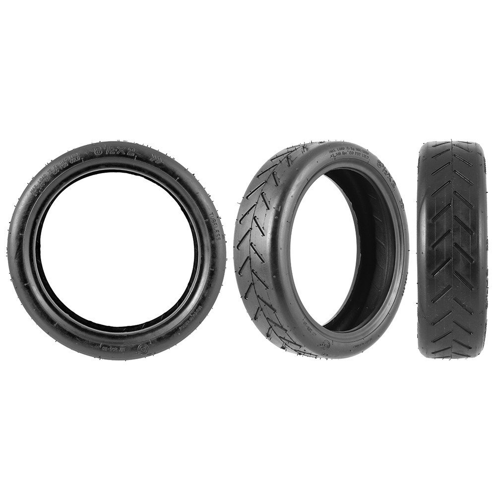 Tyre electric scooter - 8 1/2 X 2, black, low profile inner tube, internal diameter 15,5 mm