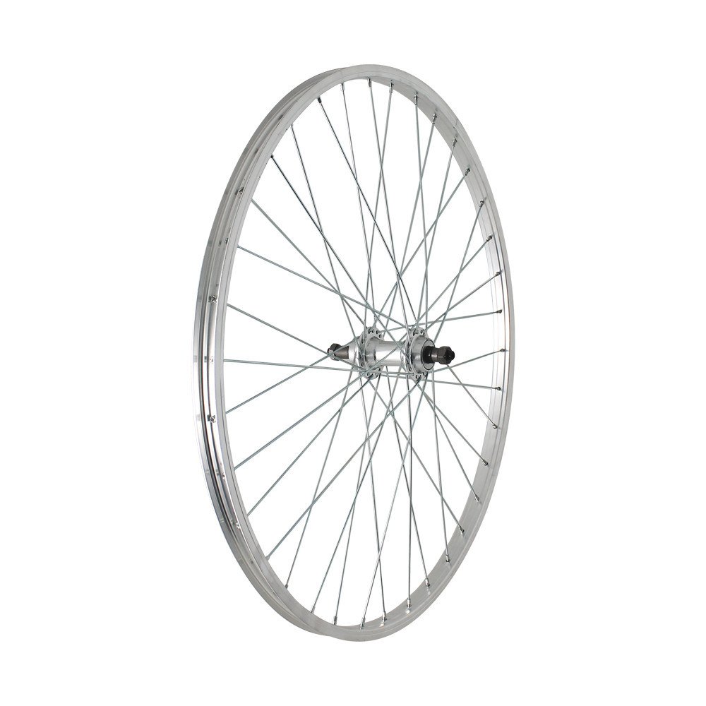 Rear wheel threaded MTB / TOURING 26x1,75 - Quick release, cup and cone, aluminium hub 7/8s, aluminium rim