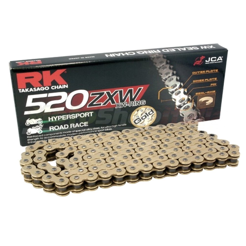 RK CHAIN 520ZXW-124 CLF GOLD