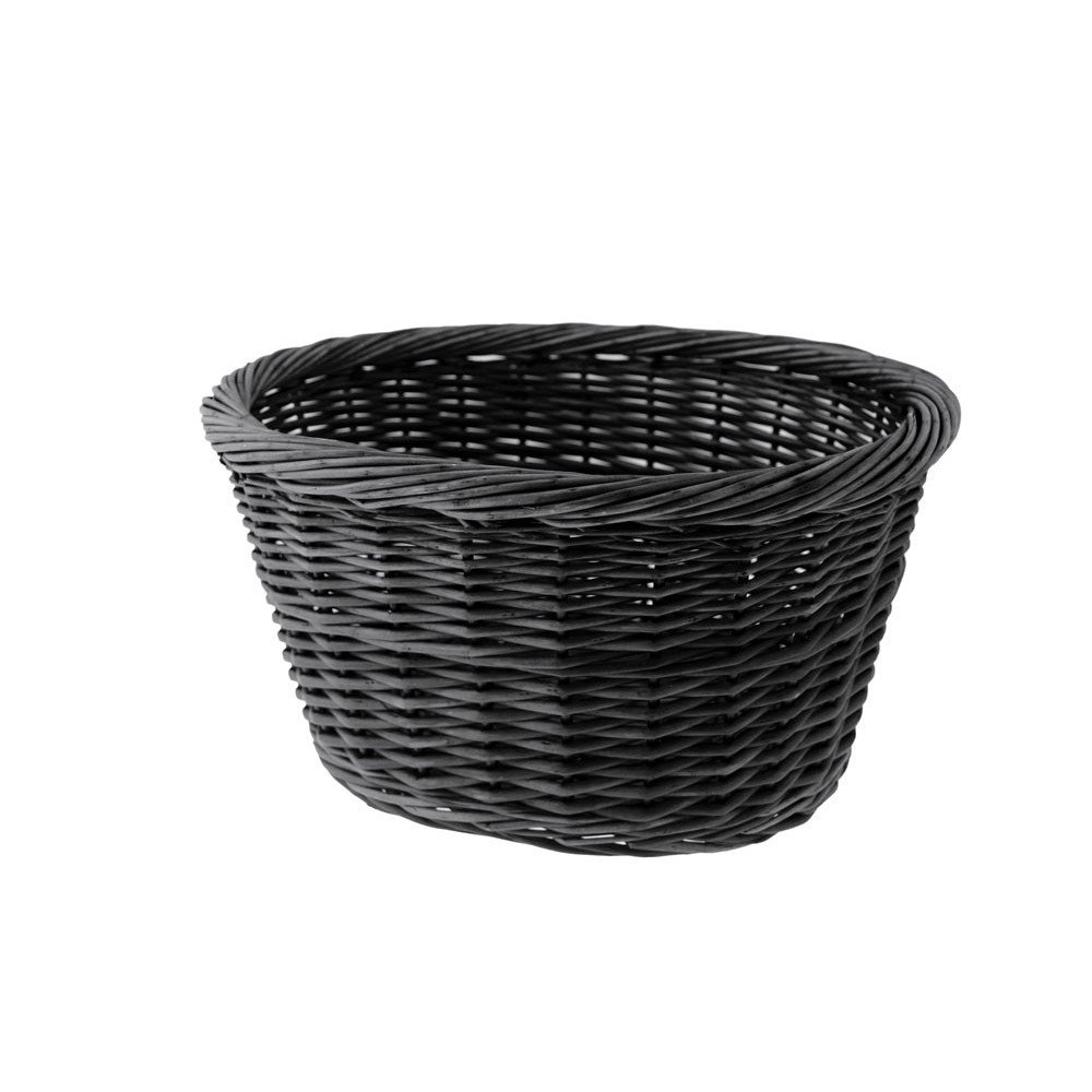 Easy Front basket WICKER SMALL - black