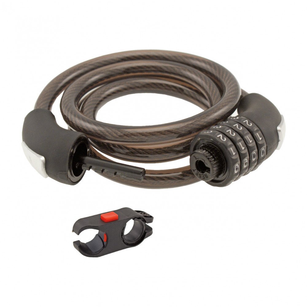 Wag Spiral cable lock DIGITAL Ø 12 - 1000 mm, black