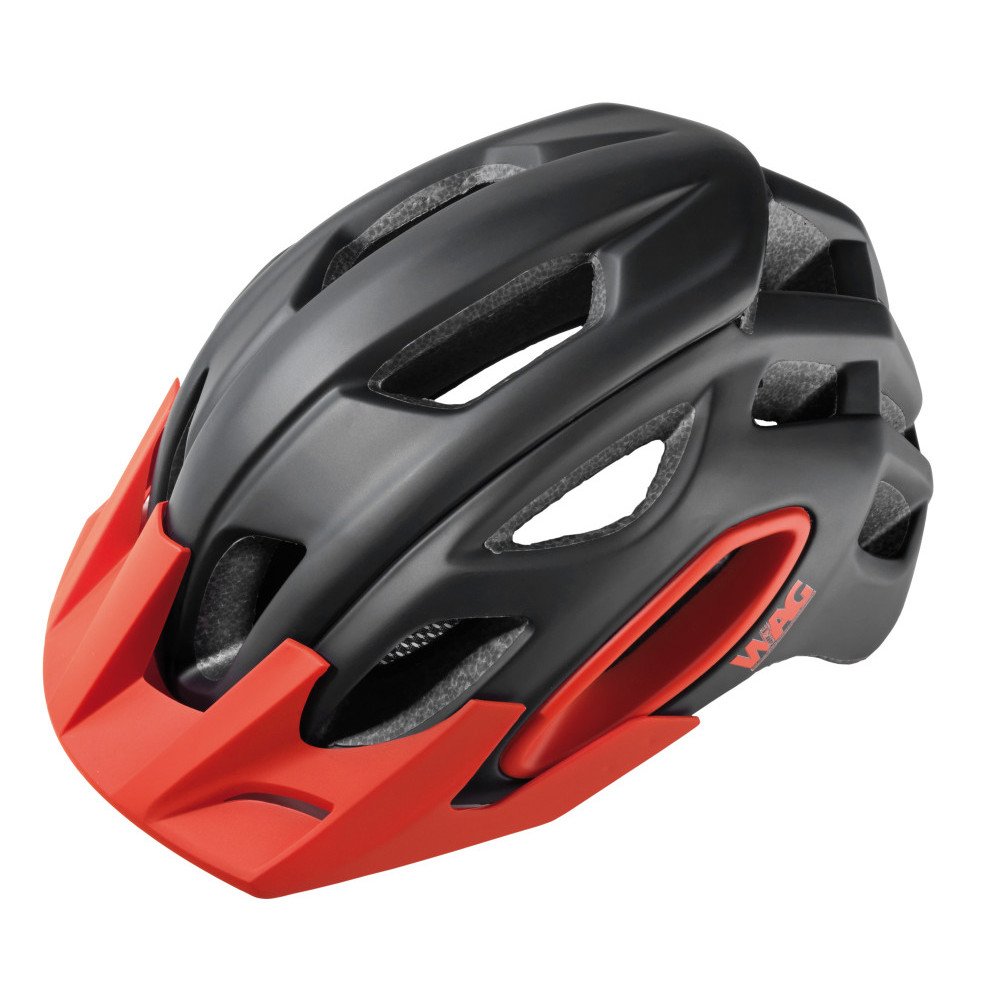 Wag Casco OAK - M (55-60 cm), nero rosso