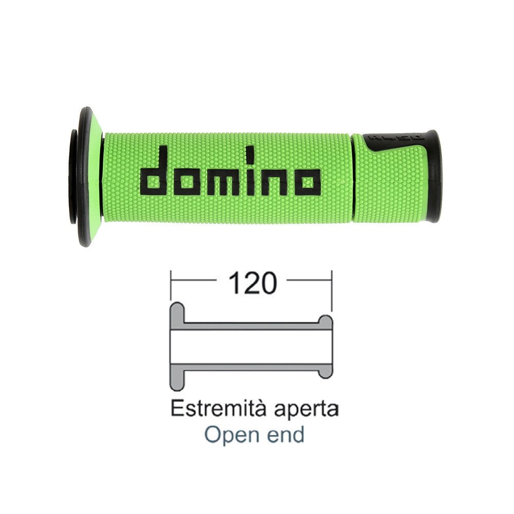 Domino Manopole DOMINO Road-Racing verde/nero