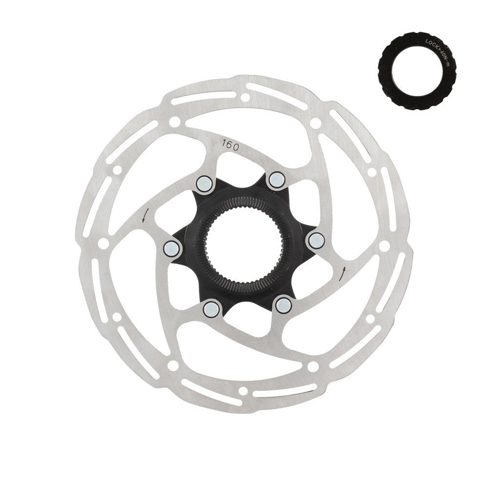 Wag Disc rotor CL6 Center Lock with external lockring - 140 mm, black silver