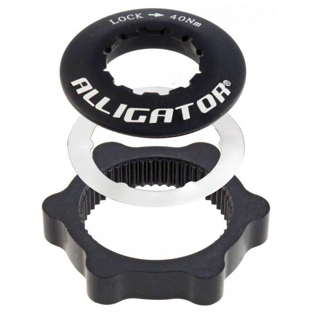 Alligator CENTERLOCK DISC BRAKE ADAPTER - black, for QR axle