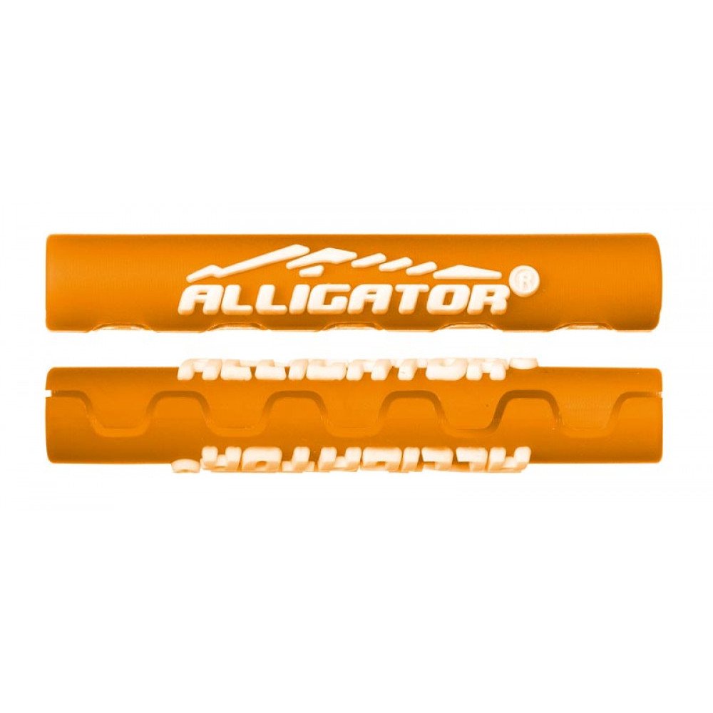 Alligator Silicone housing 4mm - orange, 6 pcs